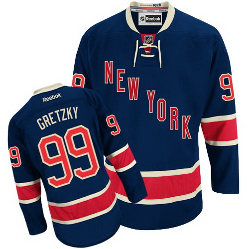 Best Dark Blue Third NHLNew York Rangers 99 Wayne Gretzky Hockey Jersey